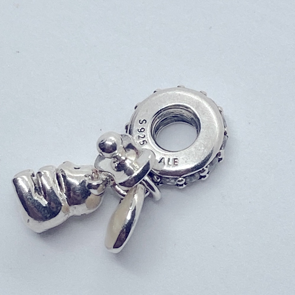 Pandora Sterling Silver CZ Baby Teddy Pacifier Enamel Heart Charm Bead #792100CZ - Picture 5 of 5